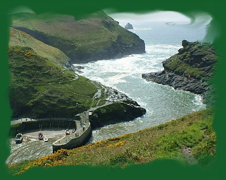 Boscastle and its world famous harbour is located in the valley below Pennycrocker.
